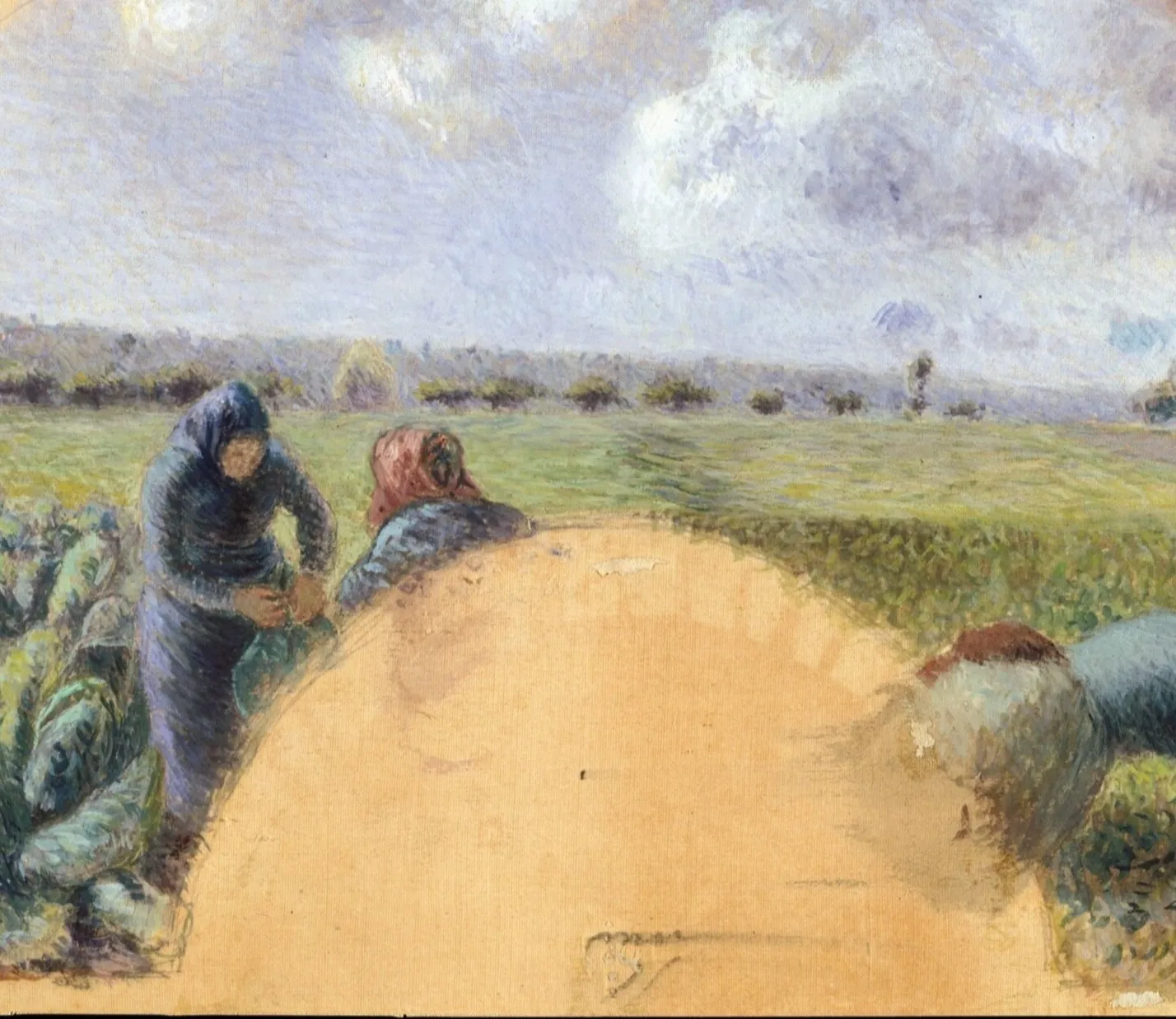 The Cabbage Gatherers by Camille Pissarro