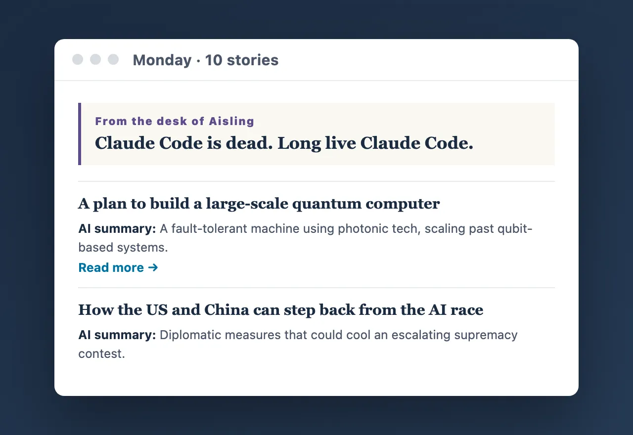 Newsletter Agent Setup: a newsletter that assembles itself