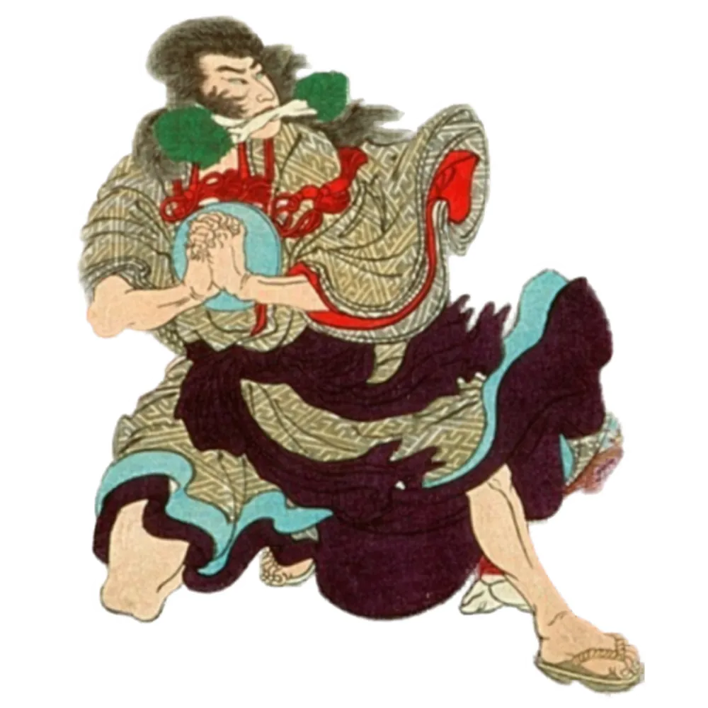 A magician from the background image in a fighting pose